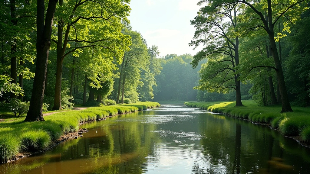 Salantų regionalinis parkas, platus kraštovaizdis, medžiai, šaltinis, žemyninis vaizdaspeizažas